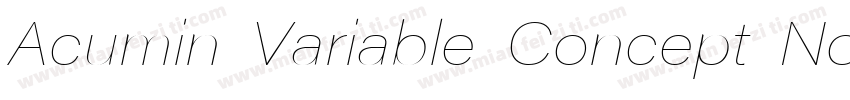 Acumin Variable Concept Normal字体转换